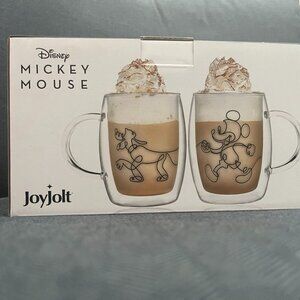 Mickey & Pluto Double Wall Glasses (set of 2)